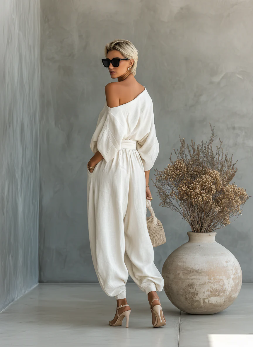 Clara | Conjunto Lino Blanco