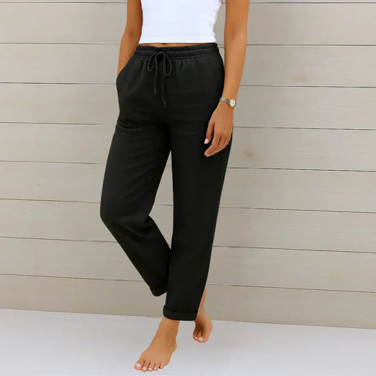 Helena™ | Pantalón Elástico de Lino