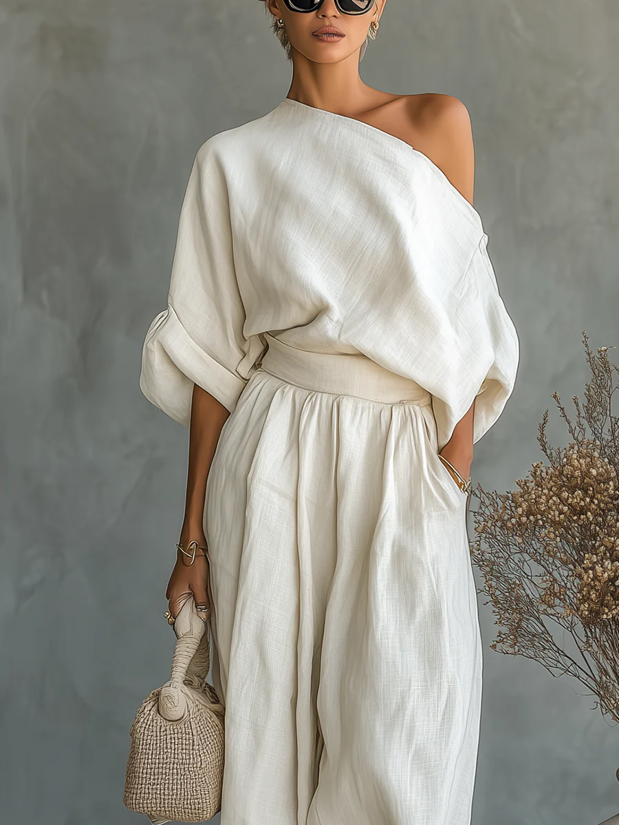 Clara | Conjunto Lino Blanco