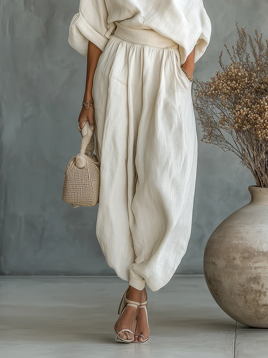 Clara | Conjunto Lino Blanco