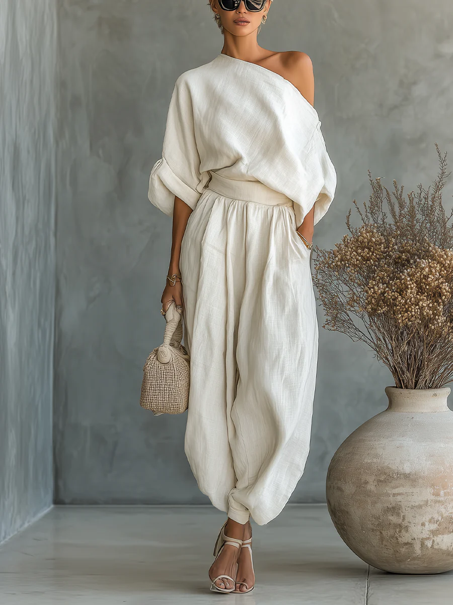 Clara | Conjunto Lino Blanco