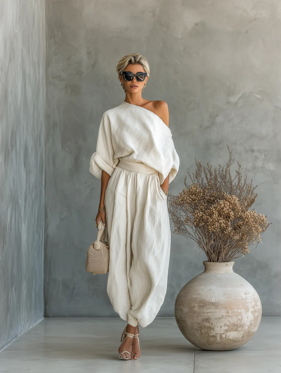 Clara | Conjunto Lino Blanco